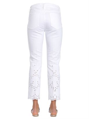 Tory Burch Meteo Scalloped Cropped Jeans