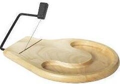 Prodyne Cheese Slicer Tray Beechwood Round Countour - 912B