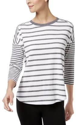 Calvin Klein Performance Womens Striped Casual Pullover Top