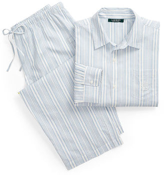 Ralph Lauren Striped Cotton Capri Sleep Set