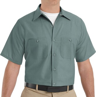 Red Kap Men's Micro Check Uniform Shirt