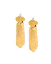 Thumbnail for your product : Devon Leigh Hammered Three-Drop Earrings, Gold