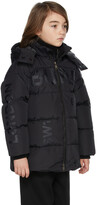 Thumbnail for your product : Burberry Kids Black Down Horseferry Print Puffer Coat