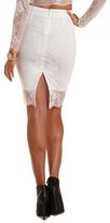 Thumbnail for your product : Charlotte Russe Lace Midi Skirt