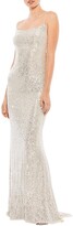 Thumbnail for your product : Mac Duggal Sequined Lace-Up Back Gown