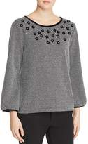 Thumbnail for your product : Karl Lagerfeld Paris Embellished Bishop Sleeve Sweater