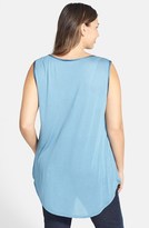 Thumbnail for your product : Halogen Woven & Knit Tank (Plus Size)