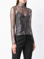 Thumbnail for your product : Ermanno Scervino crystal mesh top