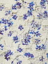 Thumbnail for your product : Monique Lhuillier Cascading Floral Lace Sleveless Sheath Dress