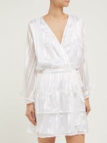 Thumbnail for your product : Melissa Odabash Hansen Striped-chiffon Mini Dress - White