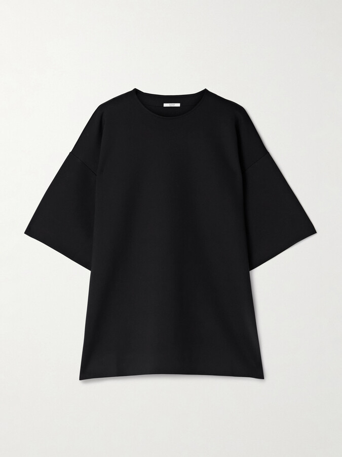 FFORME - Stretch-ponte T-shirt - Black