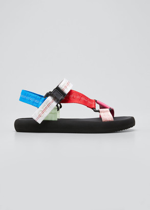 off white logo sport sandals