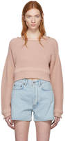 T by Alexander Wang Pink Wide Neck Sweater