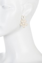 Thumbnail for your product : Natasha Accessories Glitz Faux Pearl Flower Drop Earrings