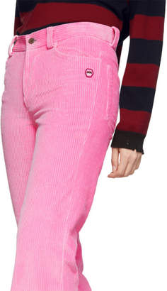 Marc Jacobs Pink Corduroy Flared Trousers