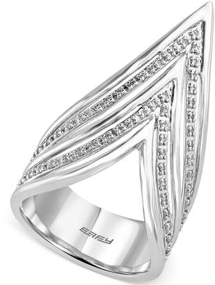 Effy Geo by Diamond High-Style Ring (1/5 ct. t.w.) in Sterling Silver