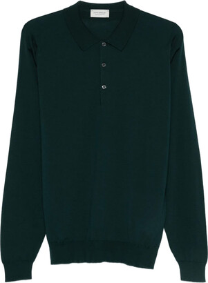 【未使用】JOHN SMEDLEY SKIPPER KNIT POLO L Mycroft - John Smedley's Sea Island Cotton Polo Shirt | John Smedley