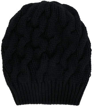 Cruciani chunky cable knit beanie
