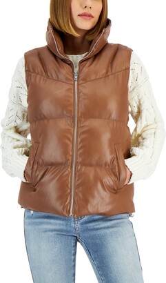 Womens Faux Leather Vest | Shop The Largest Collection | ShopStyle