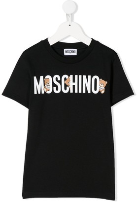 MOSCHINO BAMBINO logo-print cotton T-shirt