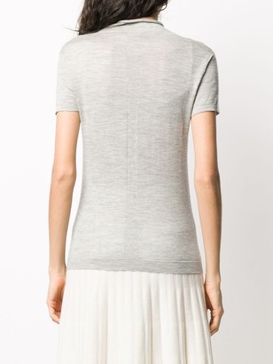 N.Peal Mock Neck Knitted Top