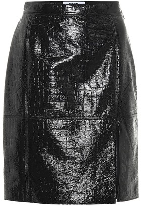 leather skirt embossed
