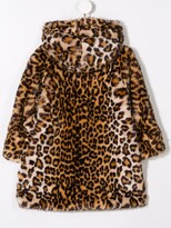 Thumbnail for your product : MonnaLisa Leopard-Print Faux Fur Coat