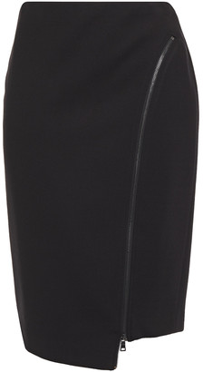 Bailey 44 Josie Asymmetric Zip-detailed Ponte Pencil Skirt