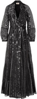Thumbnail for your product : Temperley London Jet Sequined Silk Wrap Dress