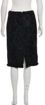 Thumbnail for your product : Andrew Gn Mink-Trimmed Knee-Length Skirt