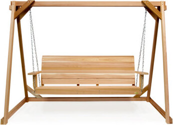 All Things Cedar Western Red Cedar 8-ft A-Frame Swing Set