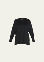 Thumbnail for your product : eskandar A-Line Long-Sleeve Cotton T-Shirt