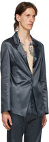 Thumbnail for your product : Ludovic de Saint Sernin Grey Satin Suit Blazer