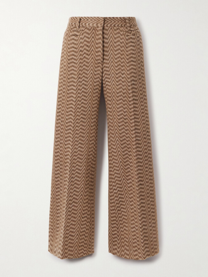 Missoni - Caperdoni Wool And Cotton-blend Straight-leg Trousers - Brown