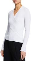 Thumbnail for your product : Elie Tahari Madeline V-Neck Long-Sleeve Surplice Sweater