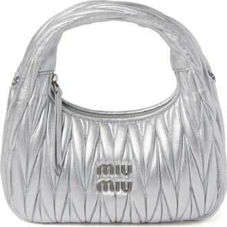 miu miu シルバー　ミニバッグ 楽天市場】ミュウ ミュウ Miu Miu 巾着 ショルダーバッグ バッグ