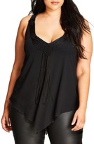 Thumbnail for your product : City Chic Plus Size Women's Macrame Fringe Sleeveless Top