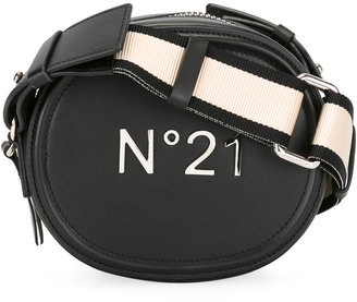 No.21 logo print crossbody bag - women - Cotton/Leather - One Size