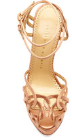 Thumbnail for your product : Charlotte Olympia Ursula Satin Strappy Platform Sandals