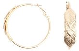 Thumbnail for your product : Charlotte Russe Layered Leaf Hoop Earrings