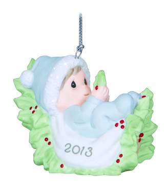 Precious Moments Dated 2013 Baby Boy First Christmas Ornament
