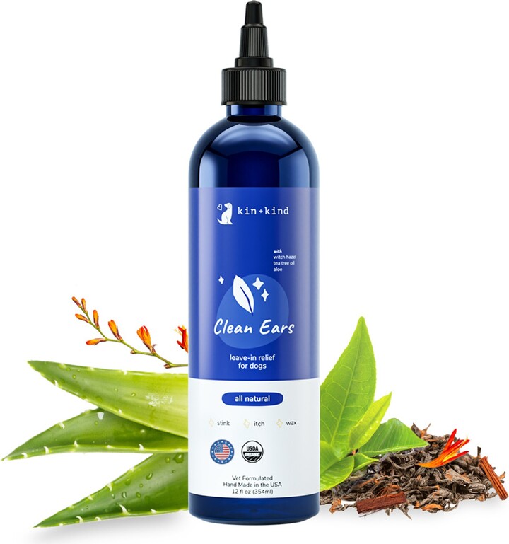 kin+kind Clean Ears Dog Ear Cleanser, 12-fl oz bottle