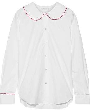 Chinti and Parker Embroidered Cotton-poplin Shirt