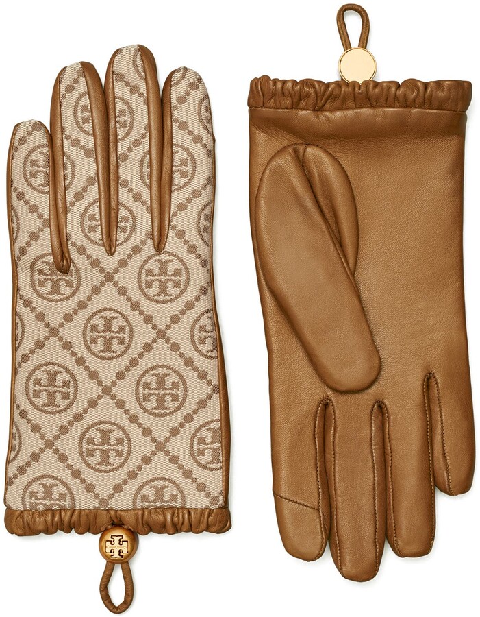 T Monogram Chenille Gloves: Women's Designer Gloves