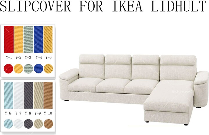 Etsy Replaceable Sofa Covers For Ikea Lidhult(4 Seats With Chaise/3  Seats+Chaise, Ikea Cover, Lidhult Sofa Cover, Covers For Lidhult - ShopStyle