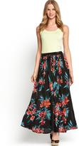 Thumbnail for your product : South Petite Crinkle Fashion Maxi Skirt - Tropical Floral