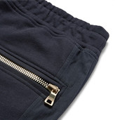 Thumbnail for your product : Balmain Slim-Fit Canvas-Panelled Stretch-Cotton Jersey Sweatpants