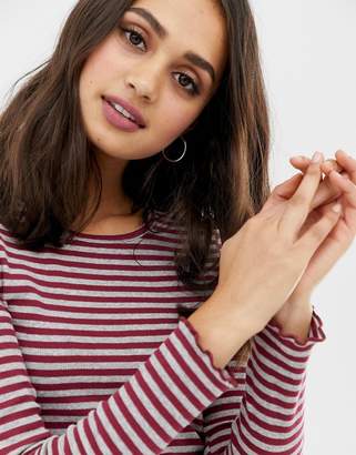 Only Bella stripe ribbed long sleeved t-shirt