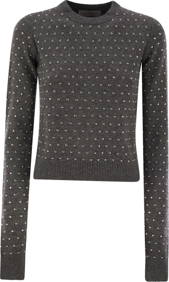 Sportmax Embellished Crewneck Long-Sleeved Jumper
