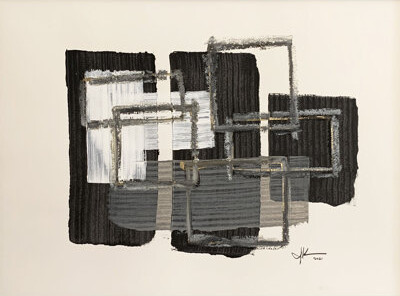 One-of-a-Kind Original Untitled 109 by J. Kent Martin - Unframed Painting on Paper